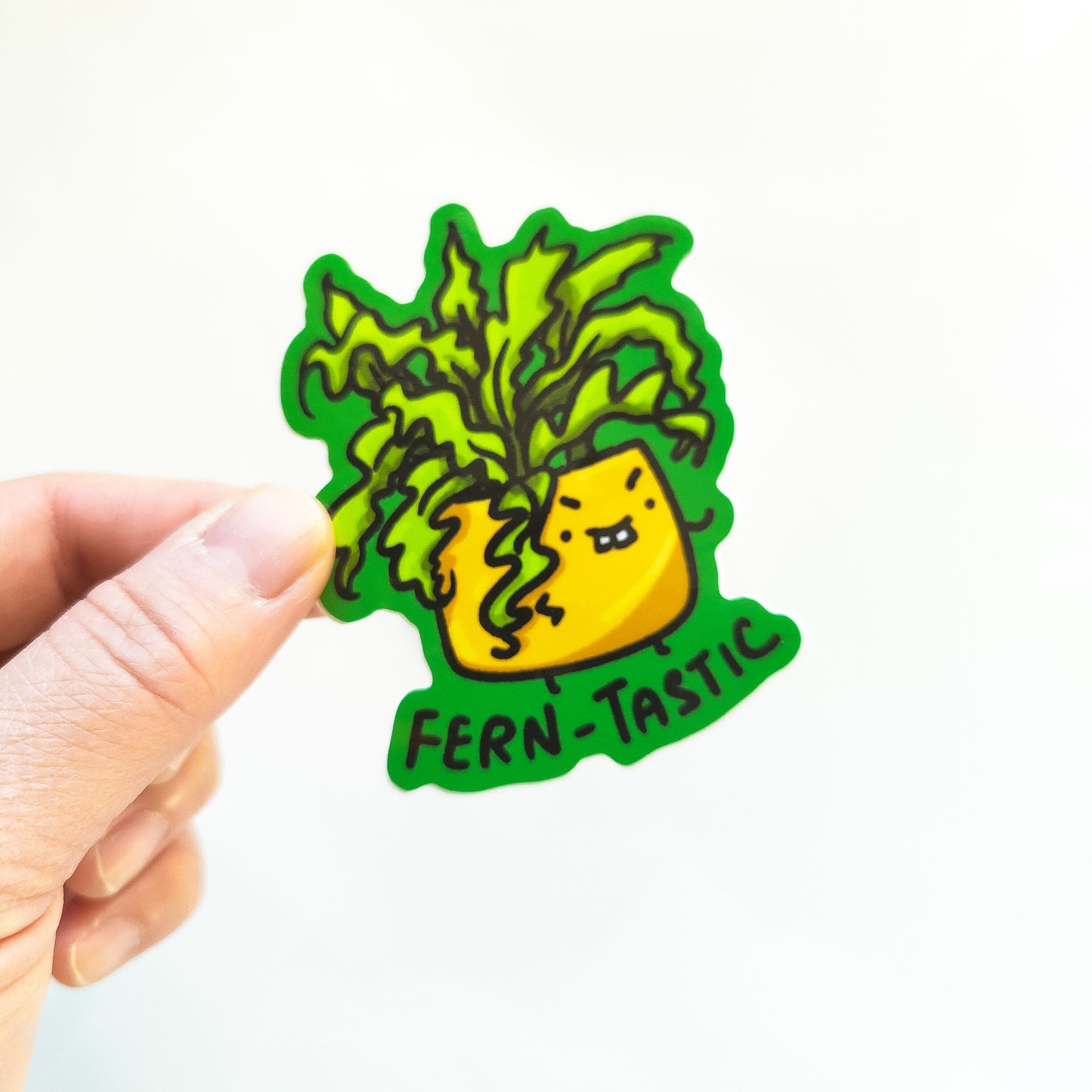Fern-tastic Houseplant 3" Vinyl Sticker