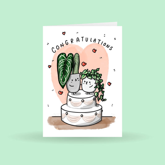 Congratulations on your wedding, Plant Greeting Card