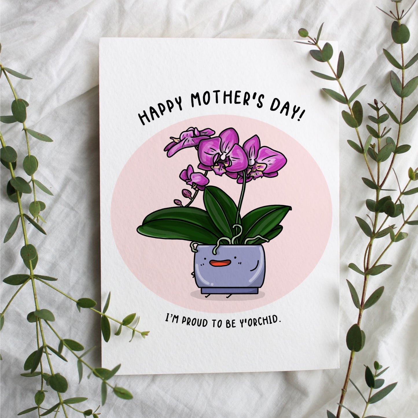 Orchid Plant Mother's Day Greeting Card