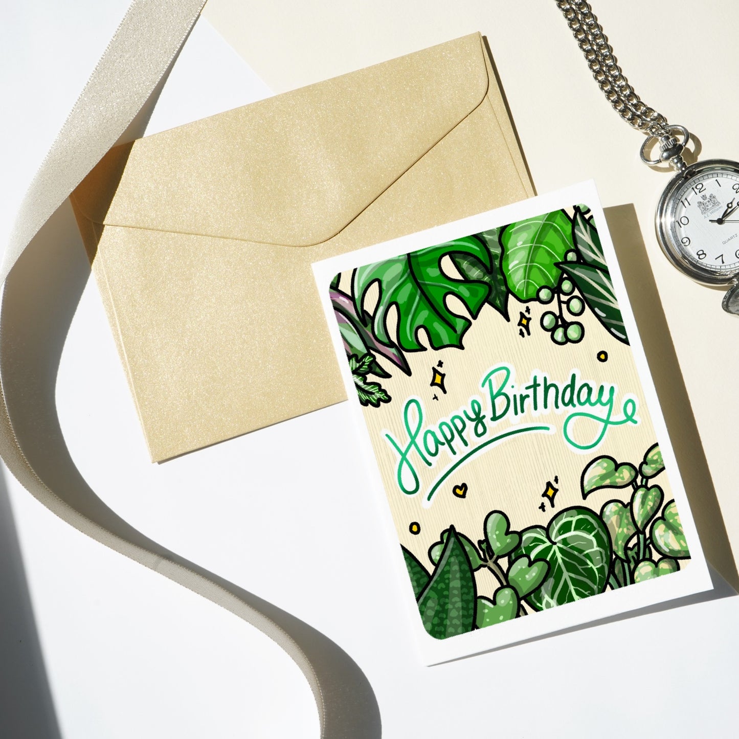 Happy Birthday (Leaves) Greeting Card