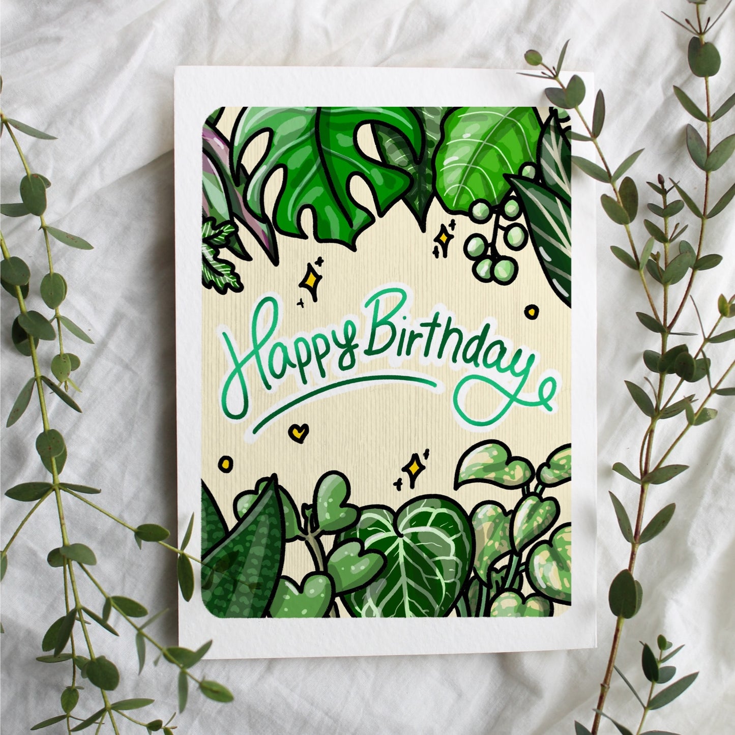 Happy Birthday (Leaves) Greeting Card