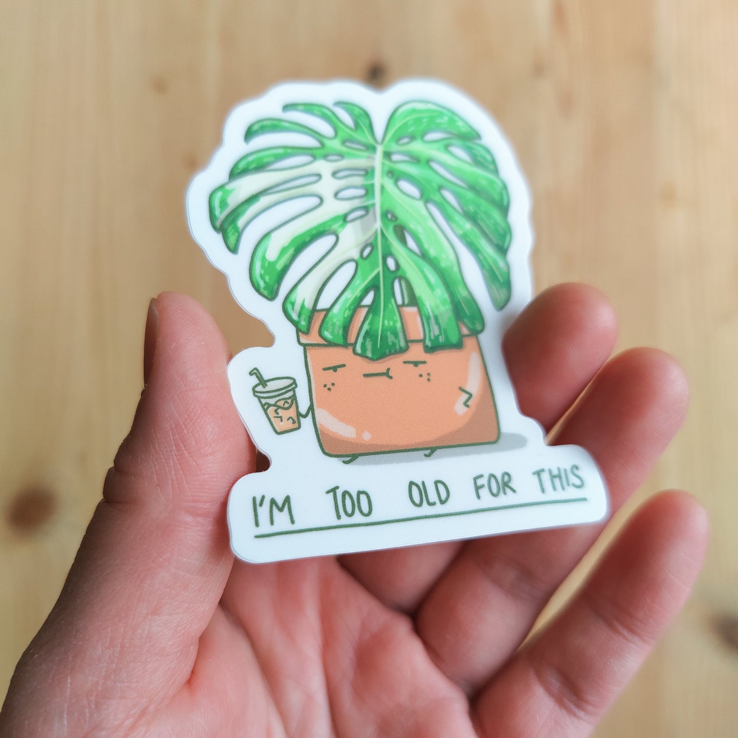 Too Old for this Vinyl Sticker