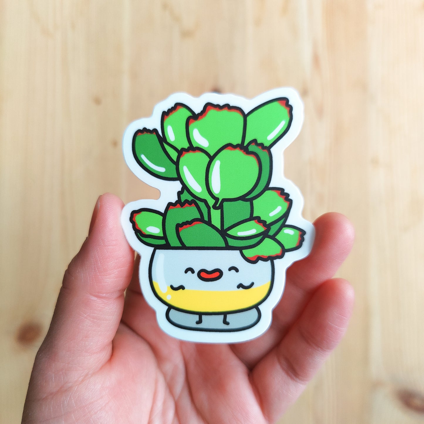Bear Paw Succulent Vinyl Sticker