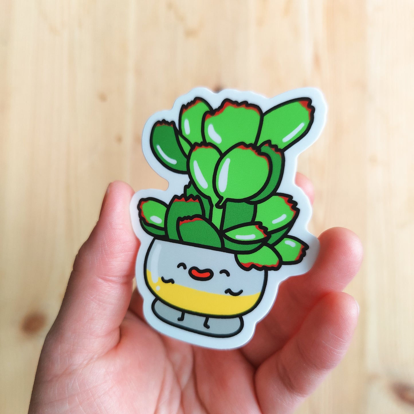 Bear Paw Succulent Vinyl Sticker