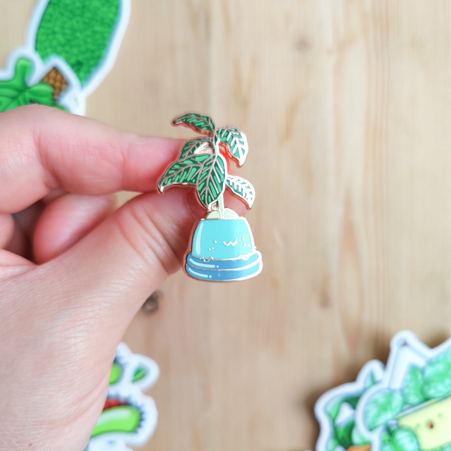 Avocado Plant Enamel Pin