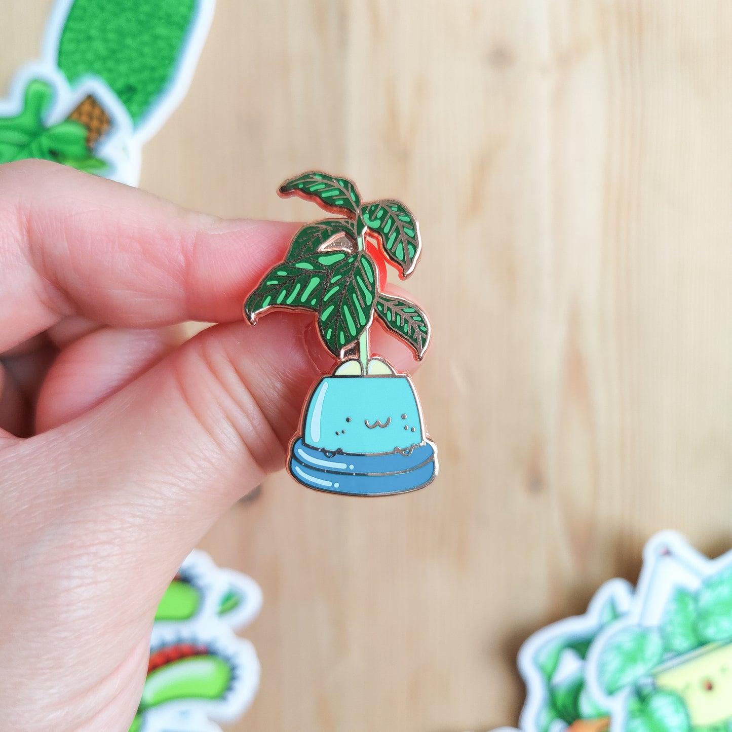 Avocado Plant Enamel Pin
