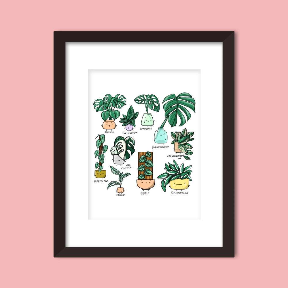 Monstera Family Art Print