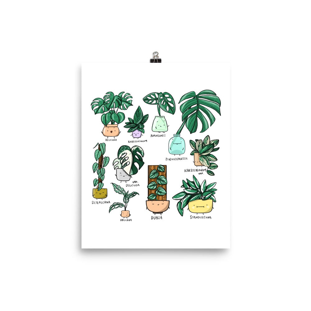 Monstera Family Art Print