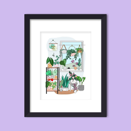 Plant Window Art Print
