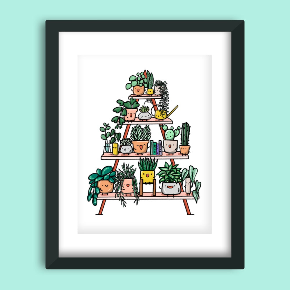 Triangle Plant Shelfie Art Print