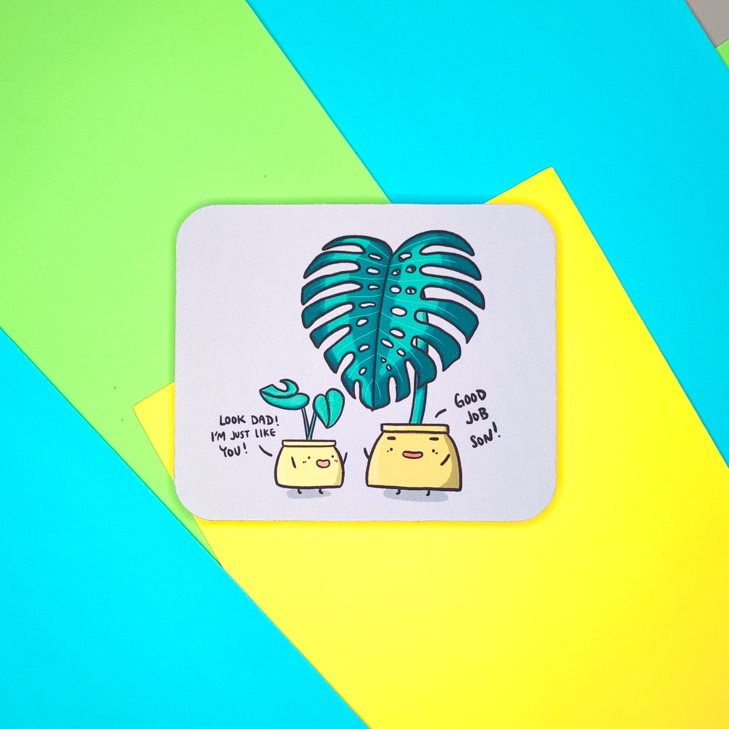 Monstera Father and Son Mouse Pad