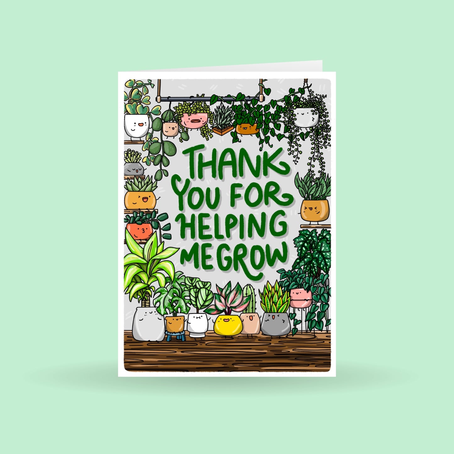 Thank you for helping me grow card
