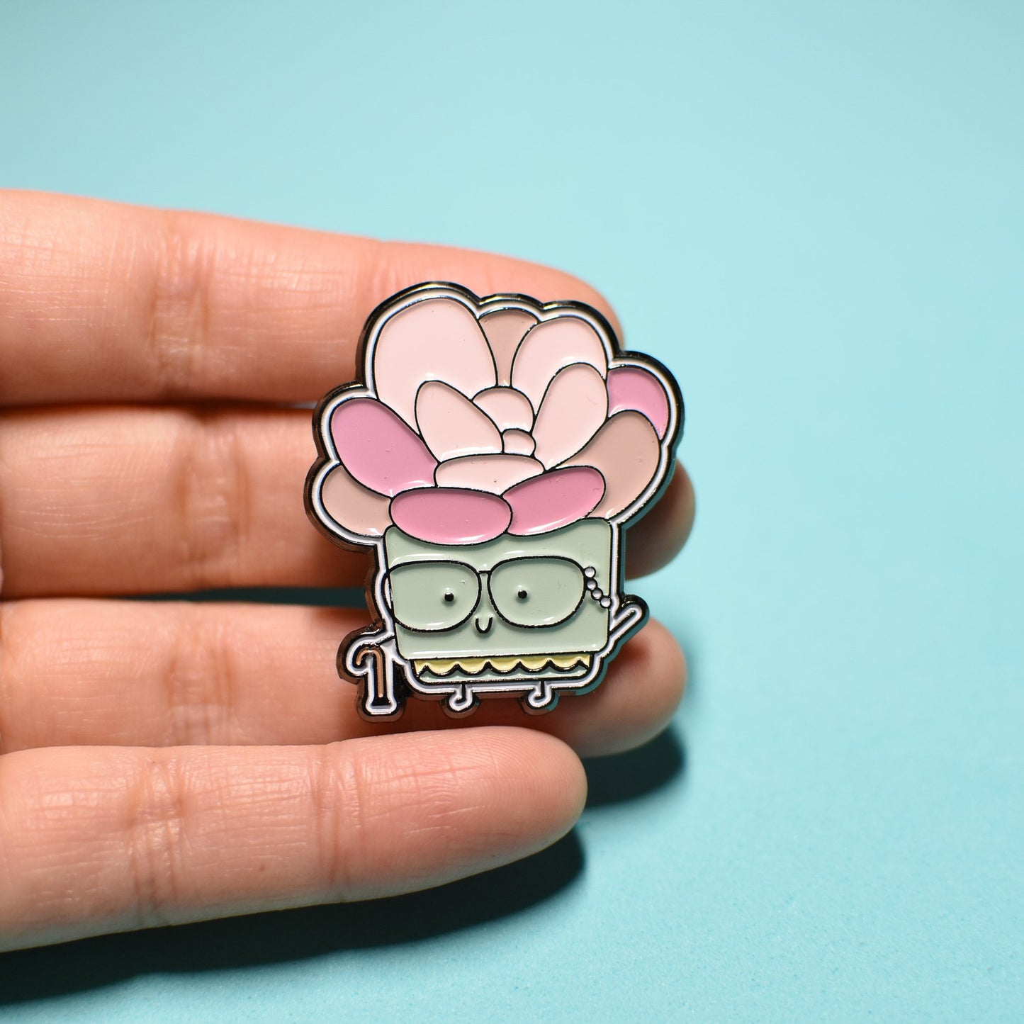 Succulent Granny Soft Enamel Pin