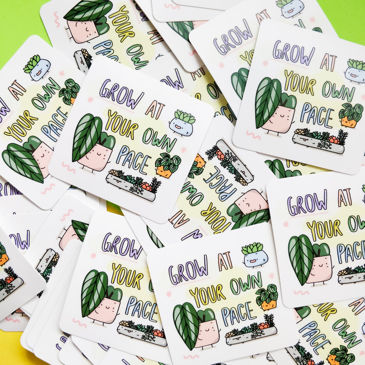 Grow at your own pace vinyl sticker