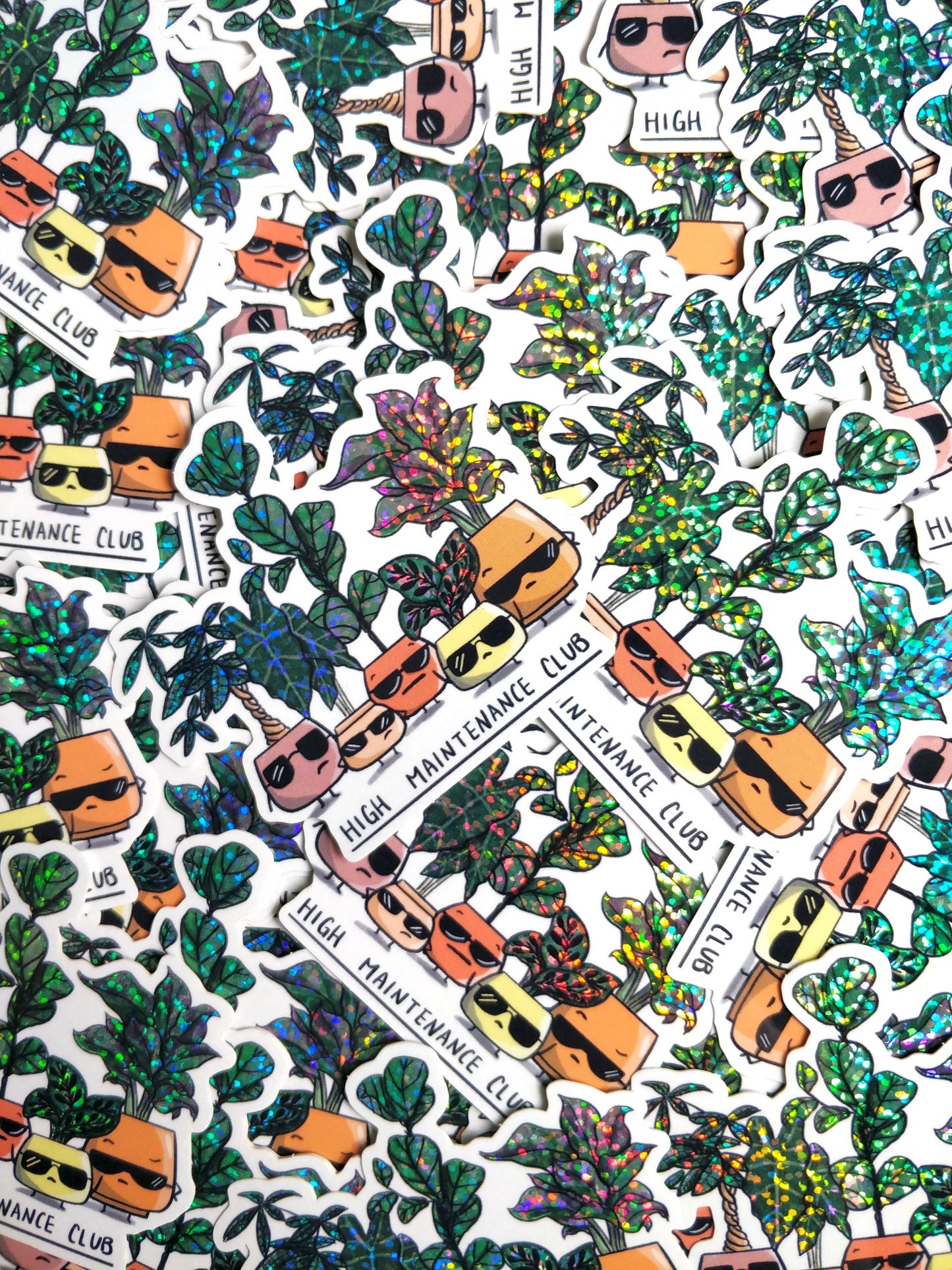 High Maintenance Club Glitter Vinyl Sticker