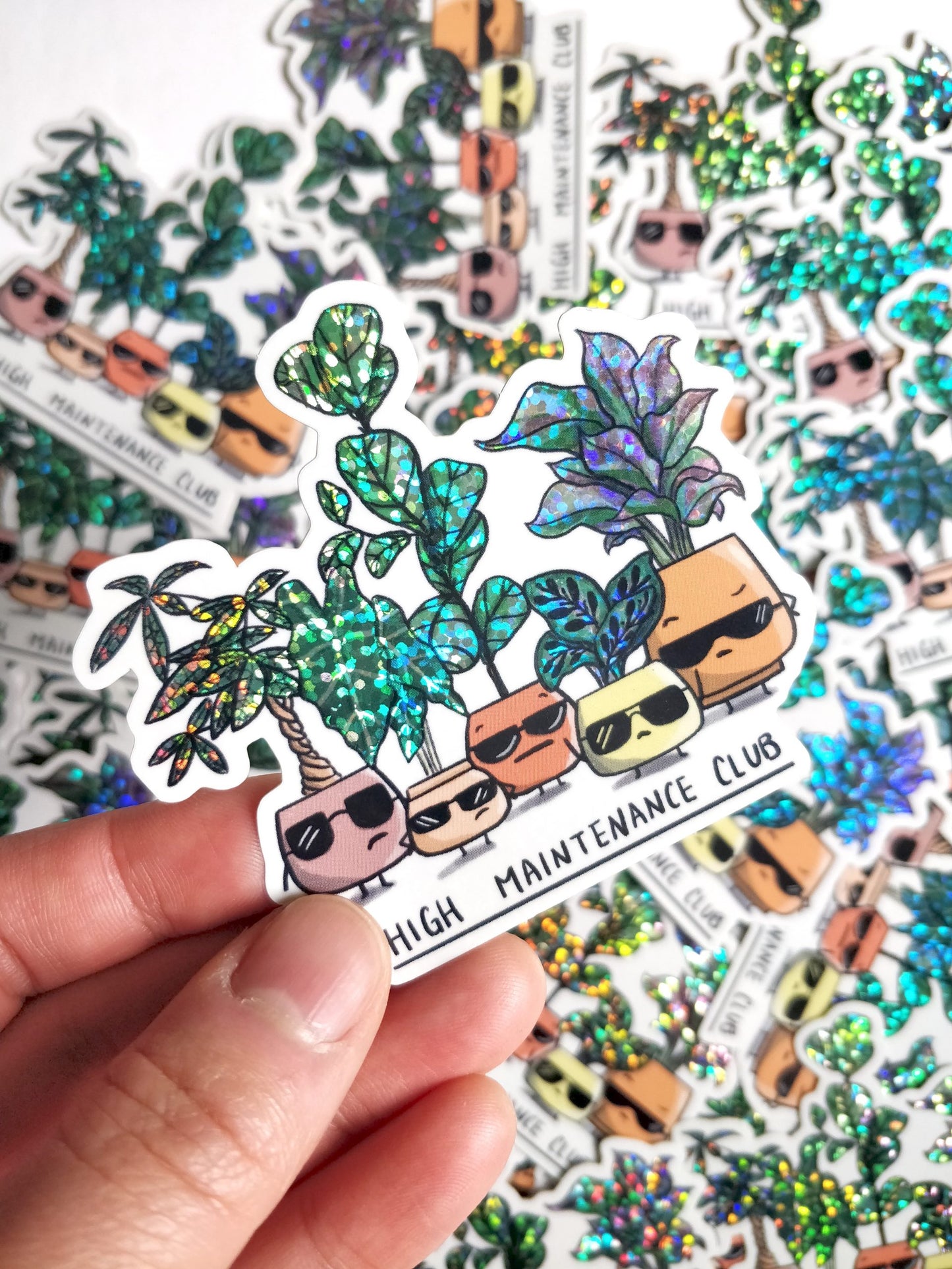 High Maintenance Club Glitter Vinyl Sticker
