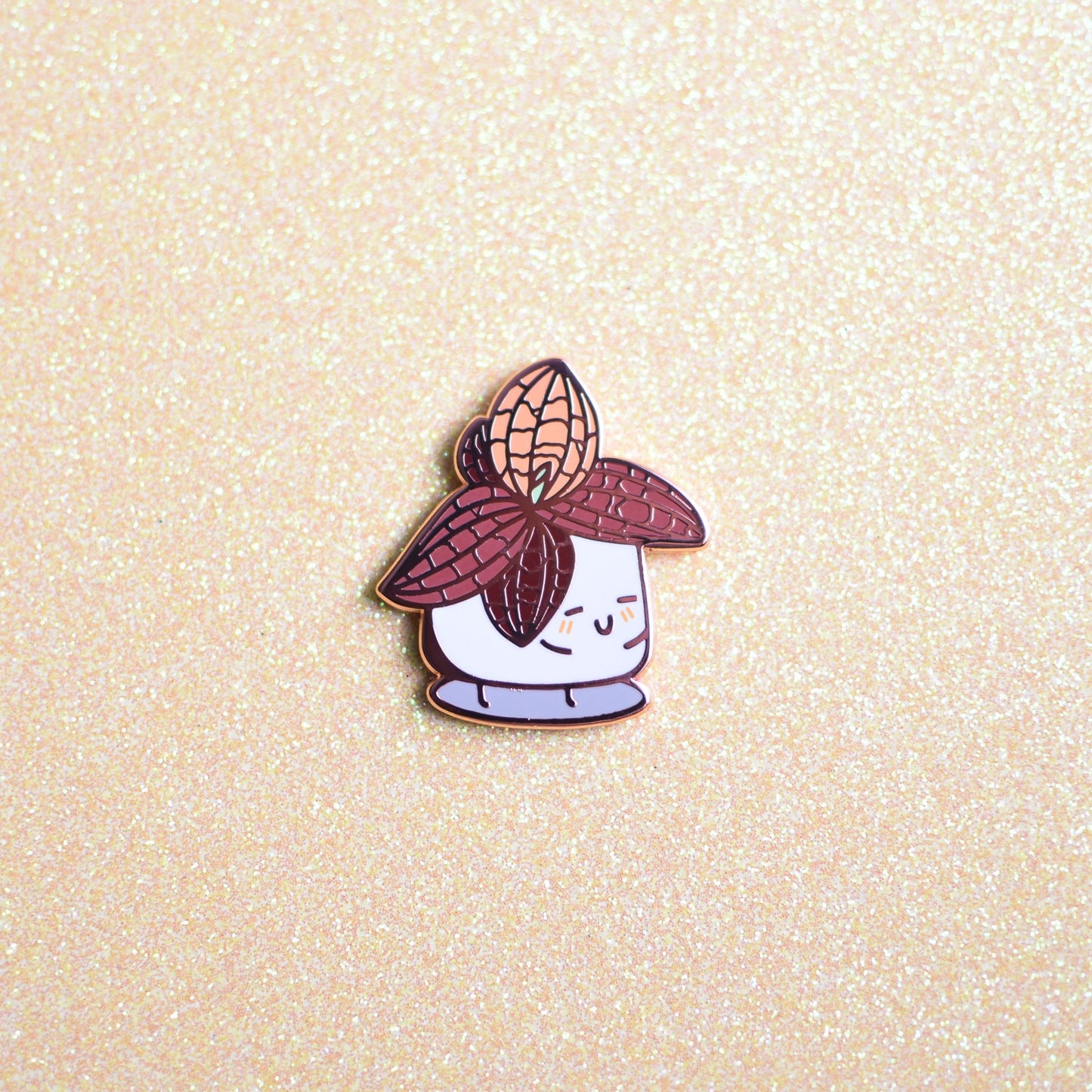 Jewel Orchid Hard Enamel Pin (Rose Gold)