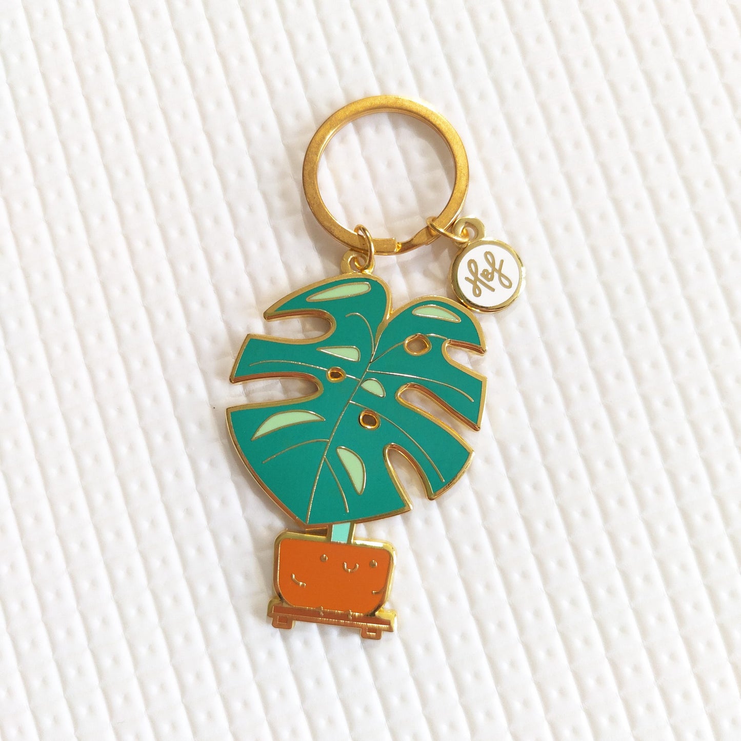 Monstera Keychain