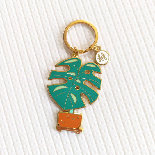 Monstera Keychain