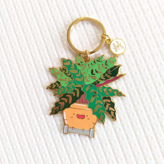 Rattlesnake Calathea Keychain