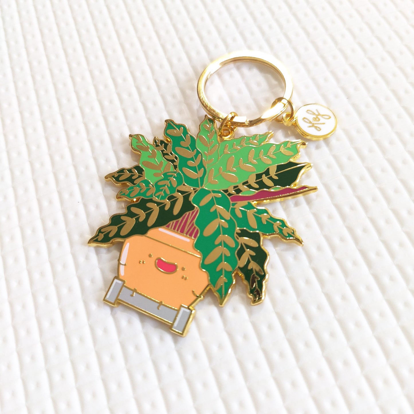 Rattlesnake Calathea Keychain