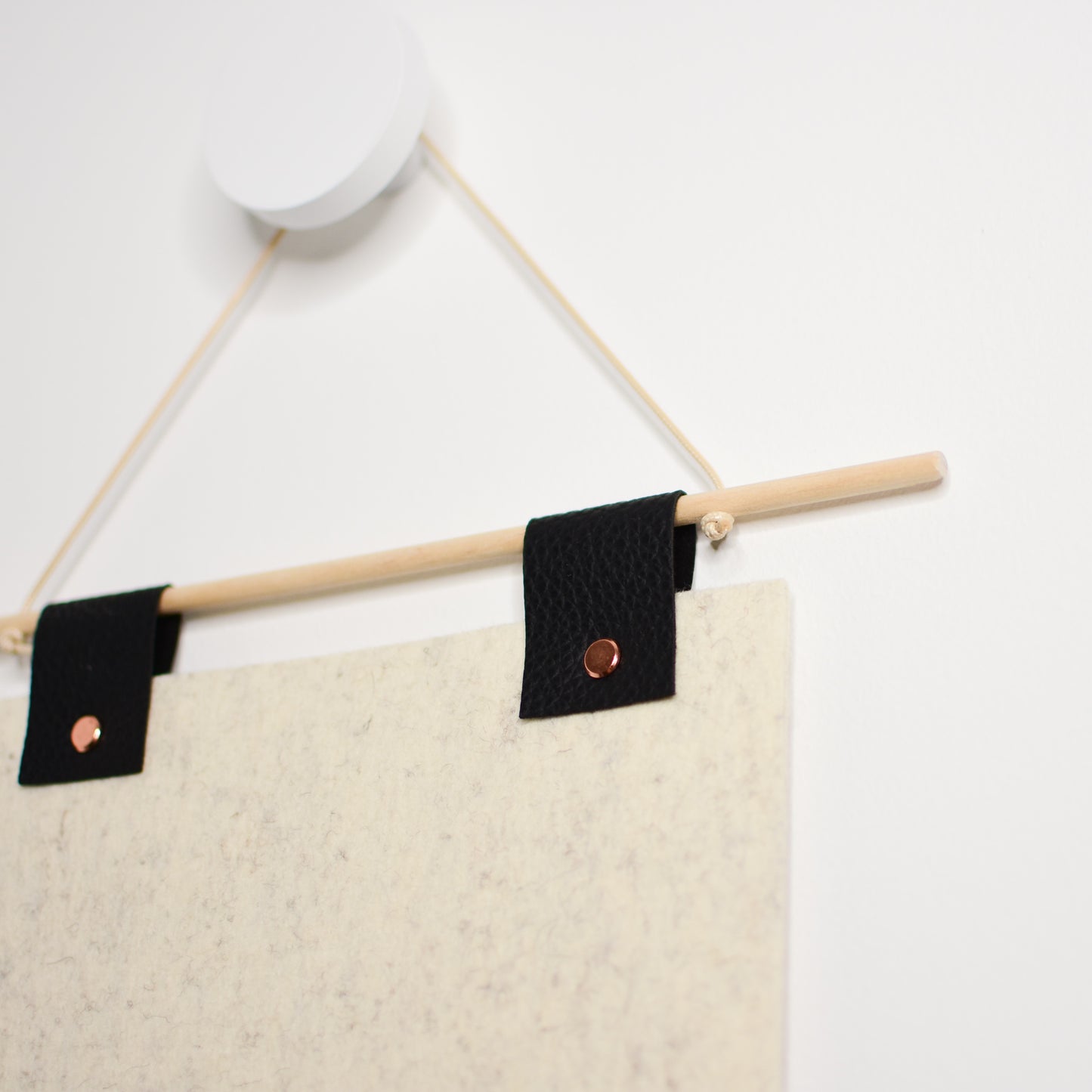 Wool Felt Pin Banner - Black