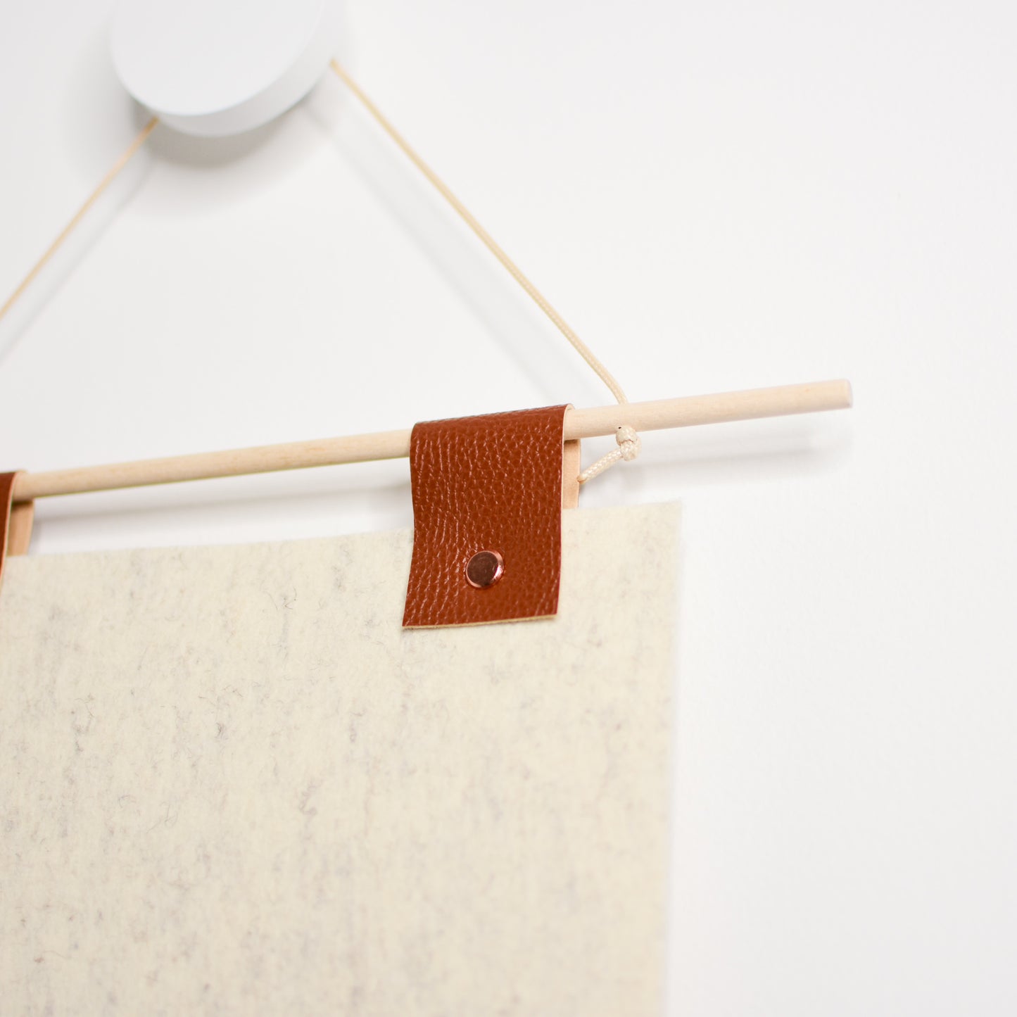 Wool Felt Pin Banner - Brown