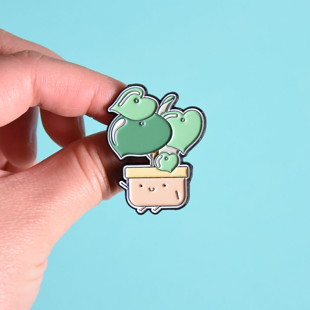 Raindrop Peperomia Soft Enamel Pin