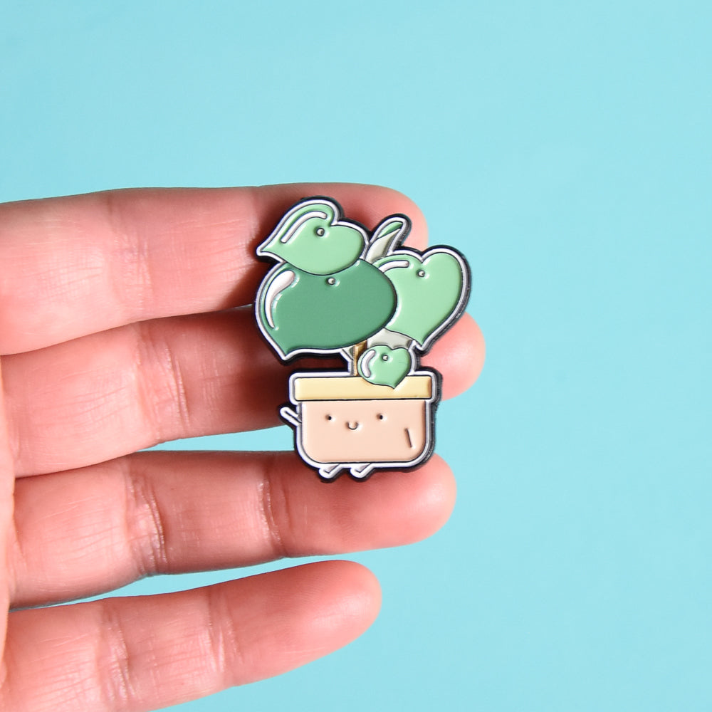 Raindrop Peperomia Soft Enamel Pin