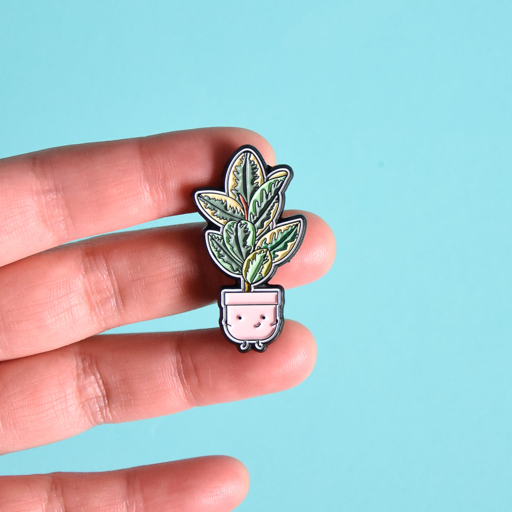 Ficus elastica tineke Soft Enamel Pin