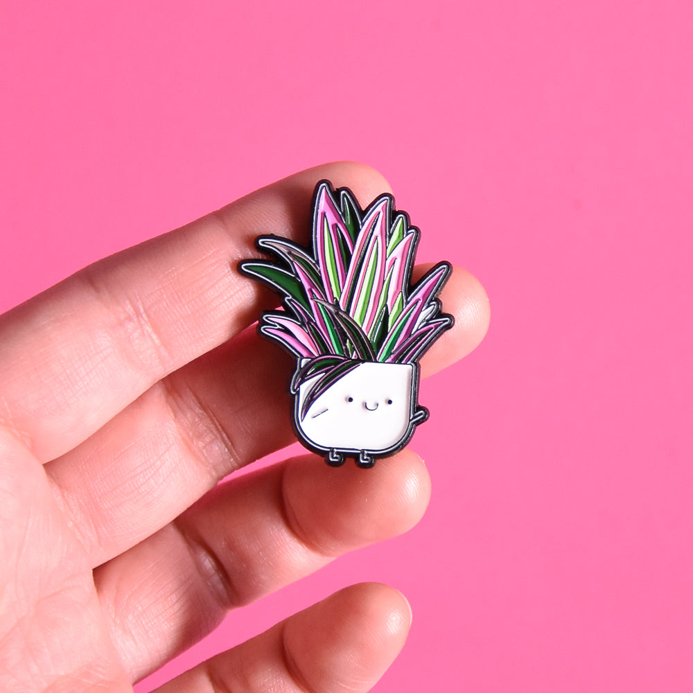 Tradescantia spathacea Soft Enamel Pin