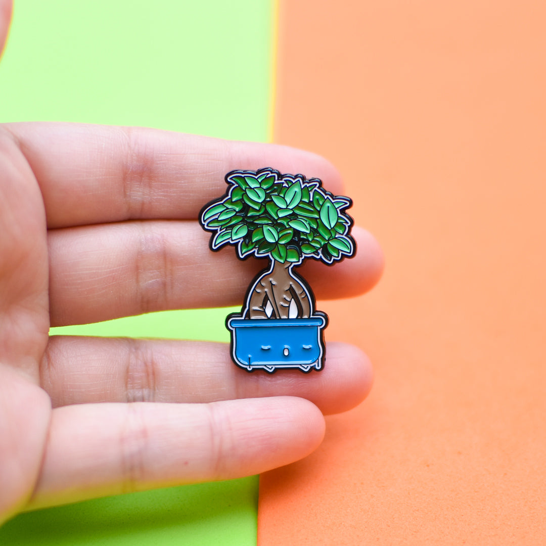 Ficus Ginseng Soft Enamel Pin