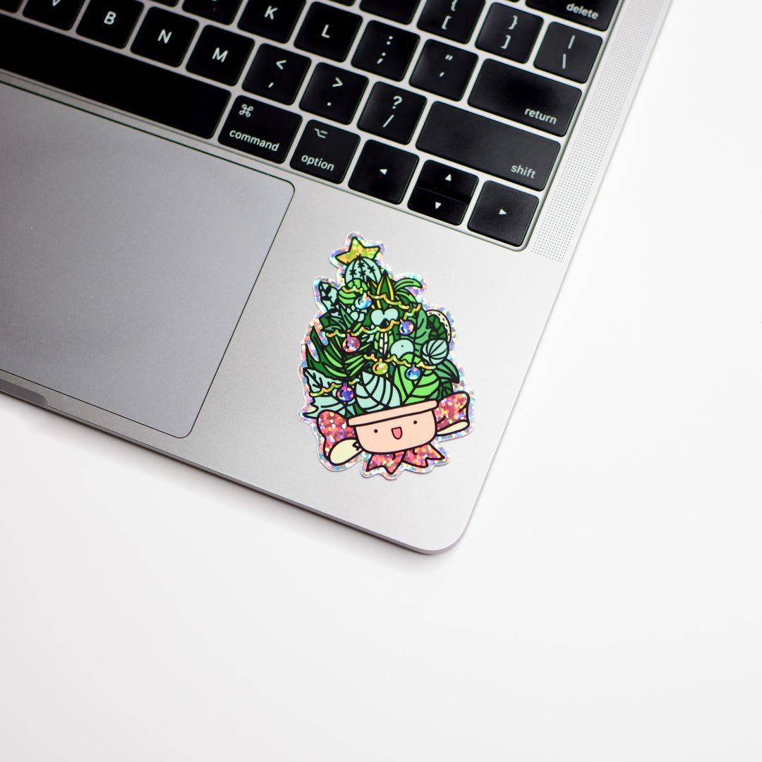 Plantmas Glitter Vinyl Sticker
