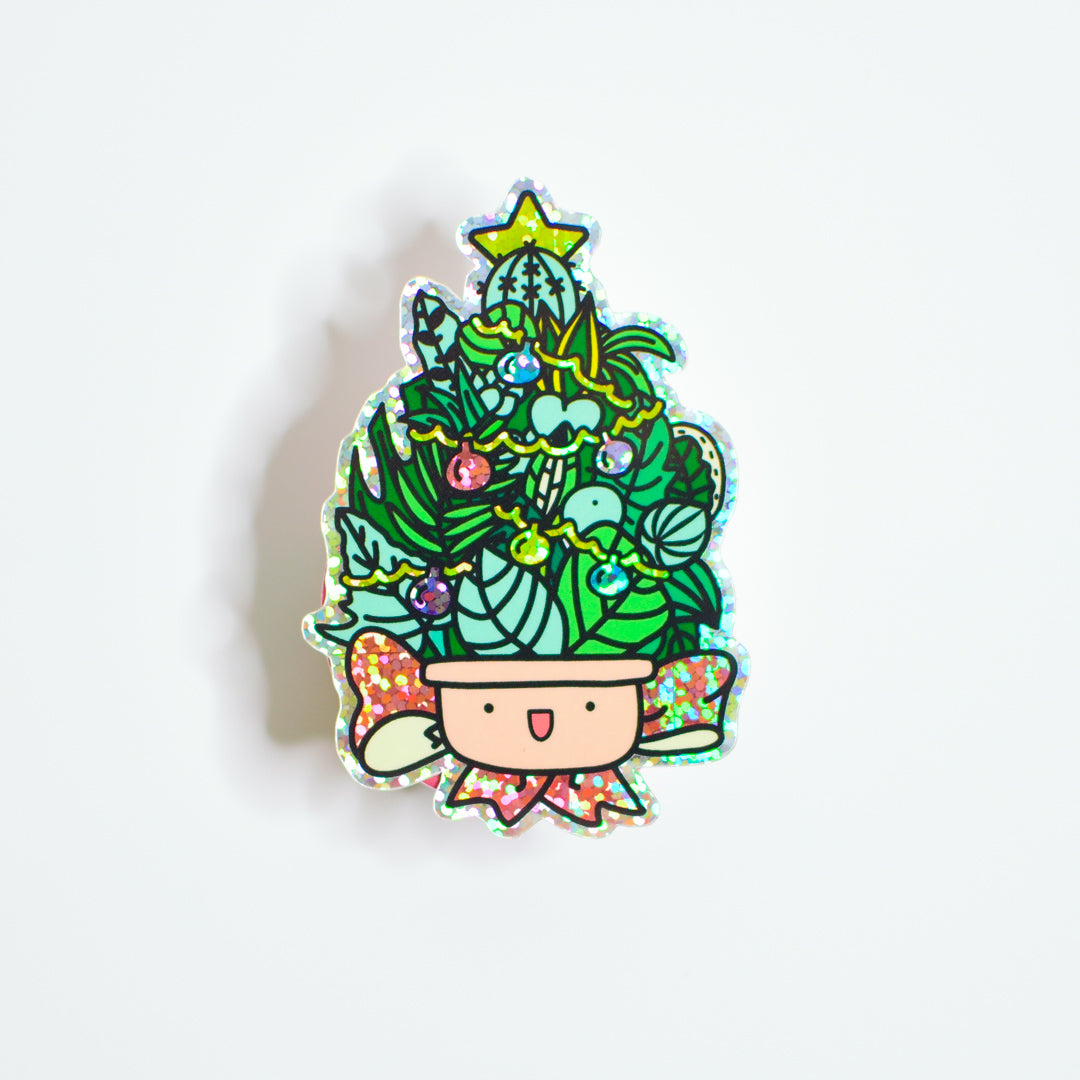 Plantmas Glitter Vinyl Sticker