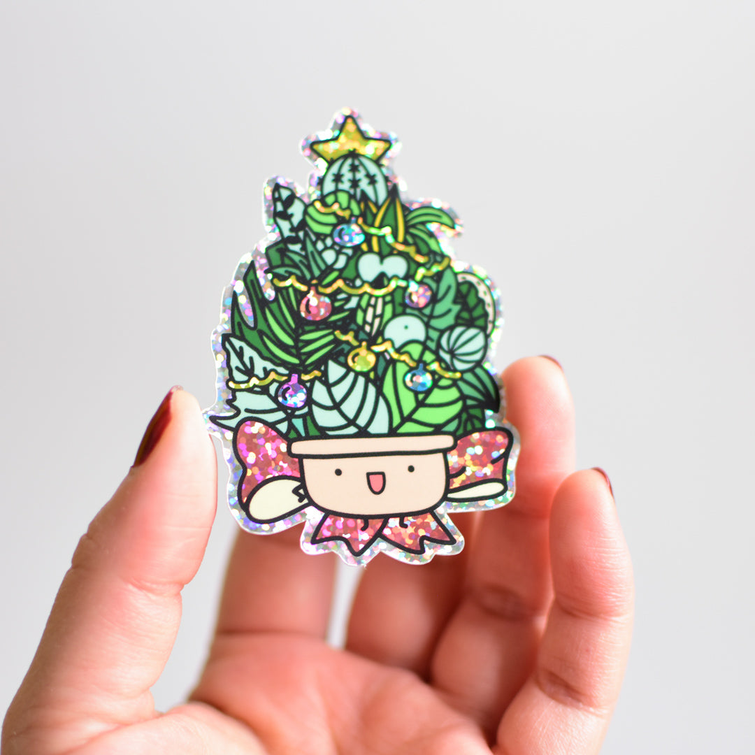 Plantmas Glitter Vinyl Sticker
