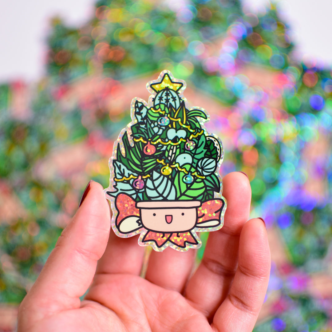 Plantmas Glitter Vinyl Sticker