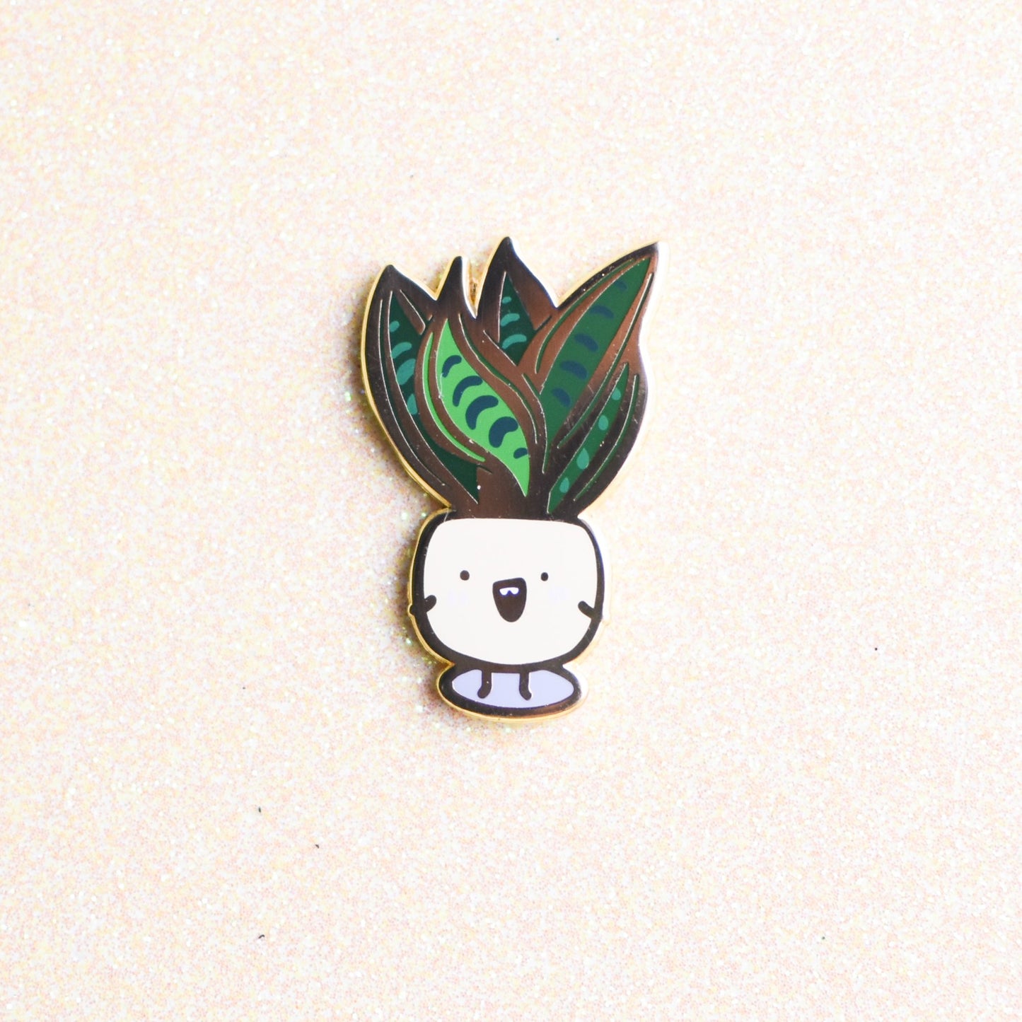 Sansevieria Hard Enamel Pin (Gold)