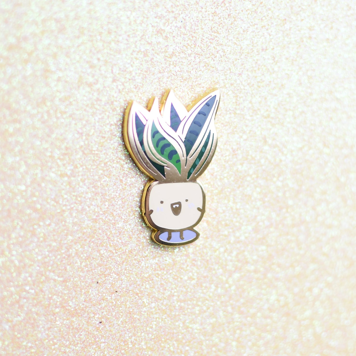 Sansevieria Hard Enamel Pin (Gold)