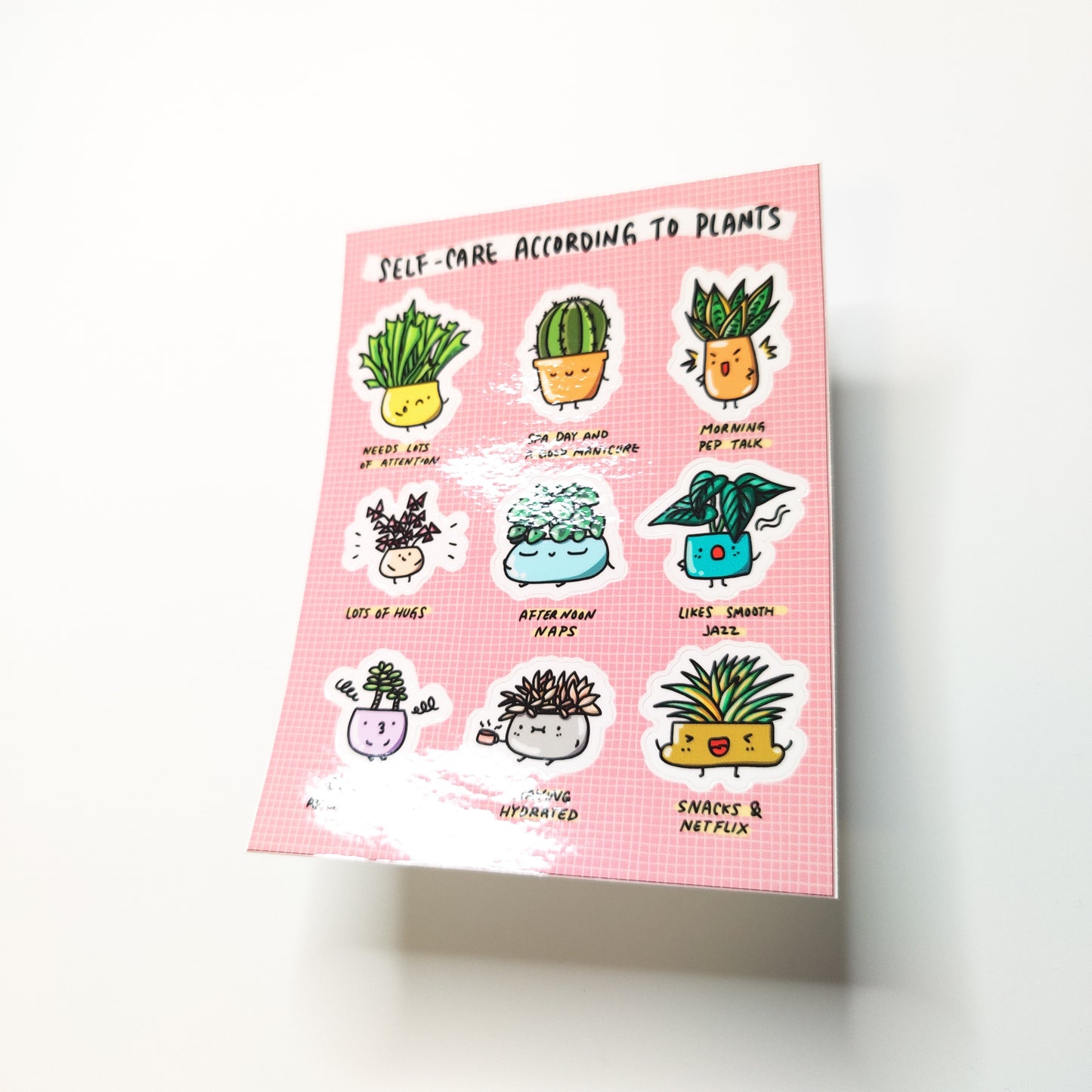 Plant Self Care Vinyl Sticker Sheet