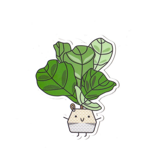 Fiddle-Leaf Fig Vinyl Die Cut Sticker