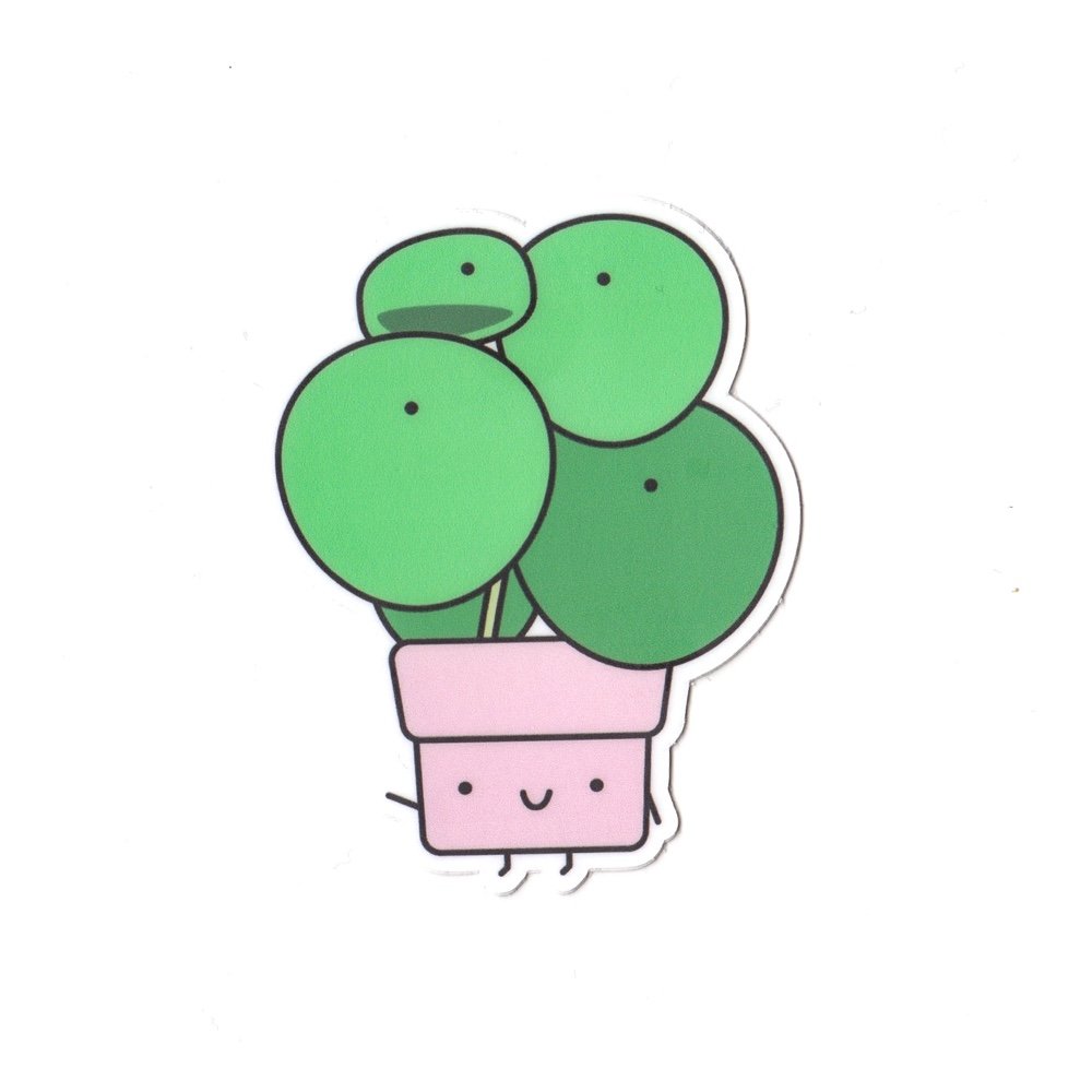Pilea Vinyl Die Cut Sticker