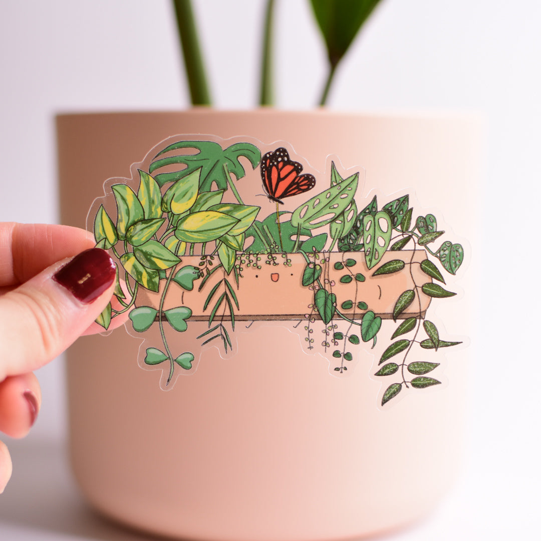 Trailing Planter Clear Vinyl Sticker