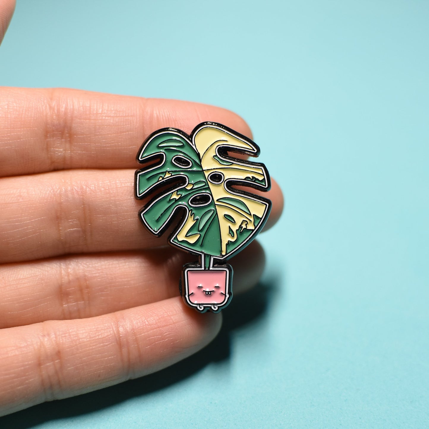 Variegated Monstera Soft Enamel Pin