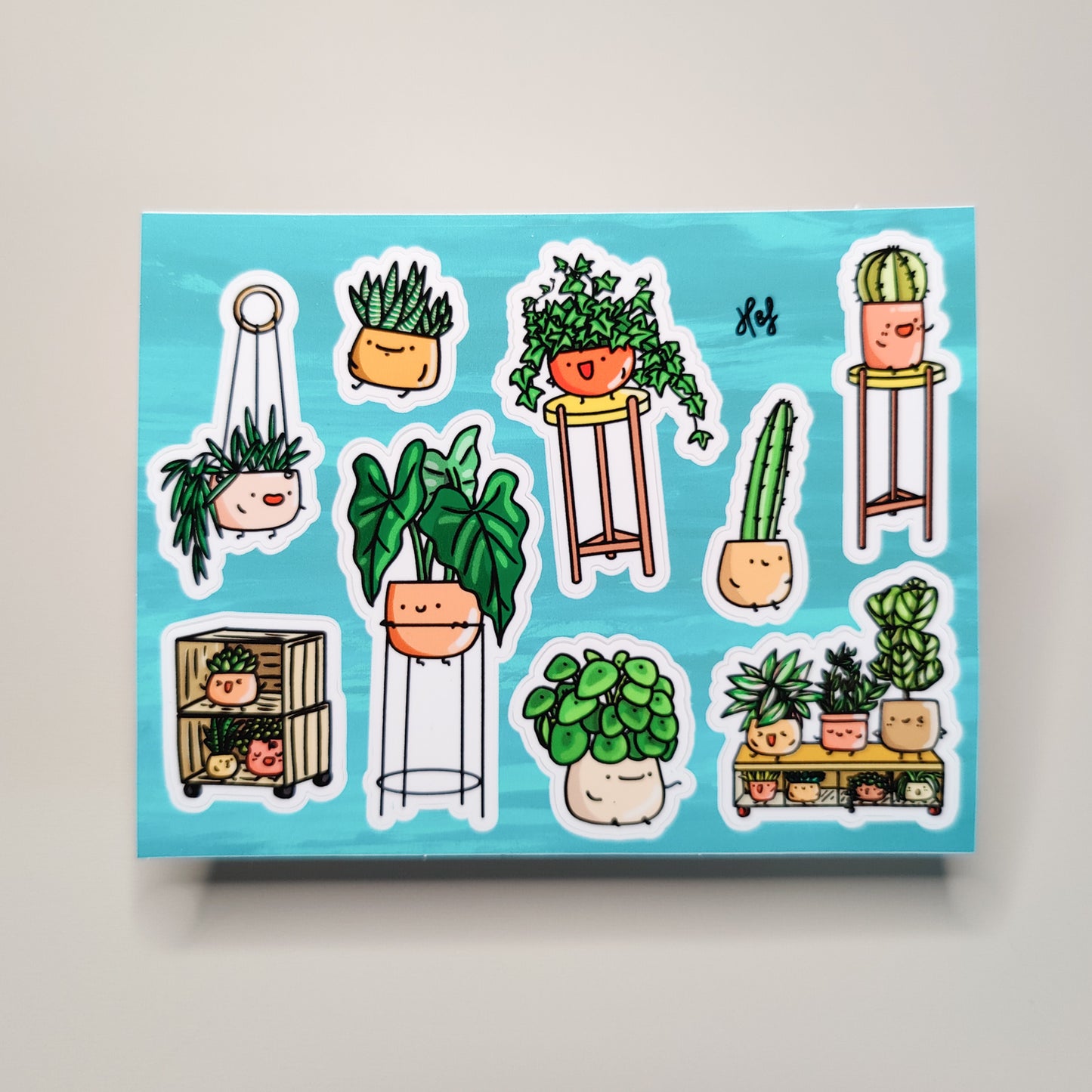 Plant Buddies on Stands Vinyl Sticker Sheet