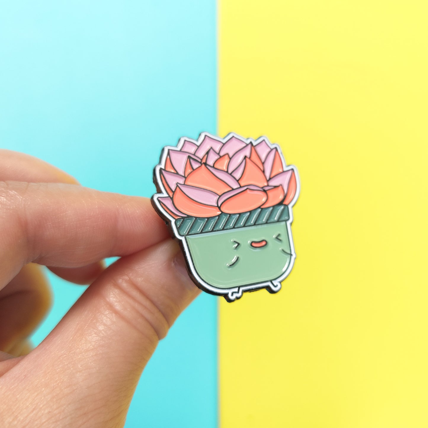 Echeveria Pink Champaigne Soft Enamel Pin