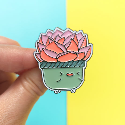 Echeveria Pink Champaigne Soft Enamel Pin