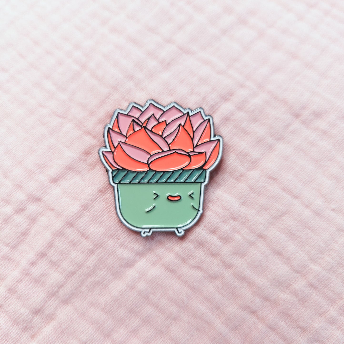 Echeveria Pink Champaigne Soft Enamel Pin