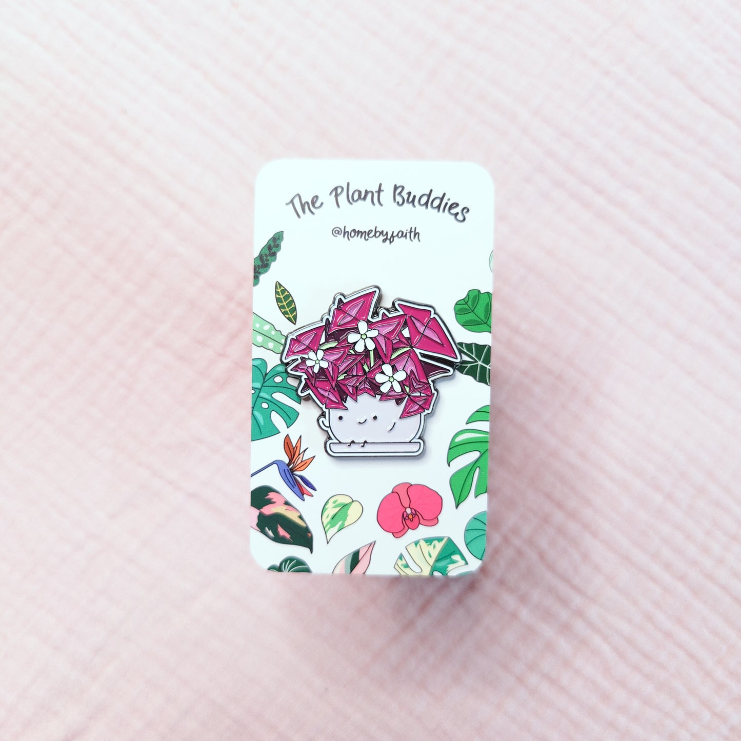 Oxalis Triangularis Soft Enamel Pin