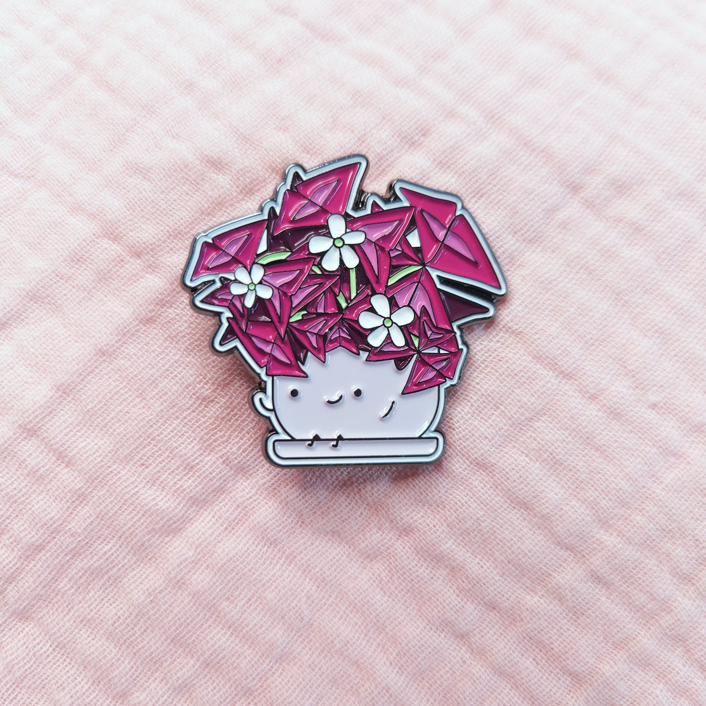 Oxalis Triangularis Soft Enamel Pin