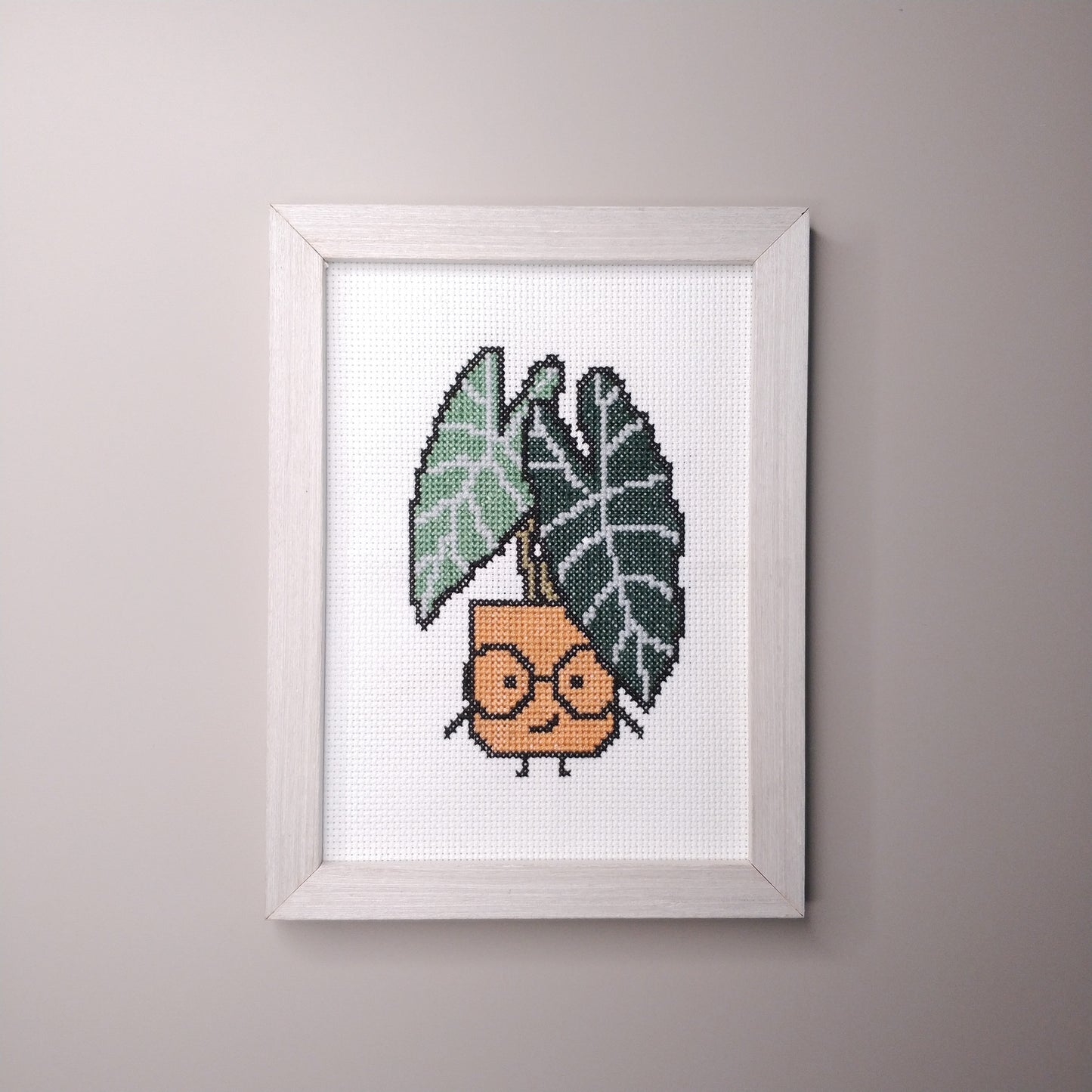 Alocasia Frydek Cross stitch Pattern (PDF Download)
